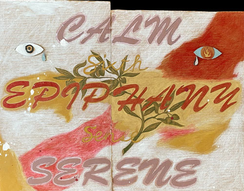 <i>Calm Serene</i>, 2022, Pencil on cardboard, 27.5 x 34 inches
